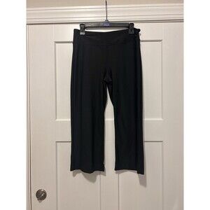 Prana Mid Rise Flare Cropped Black Yoga Workout Athletic Pants Women’s Medium